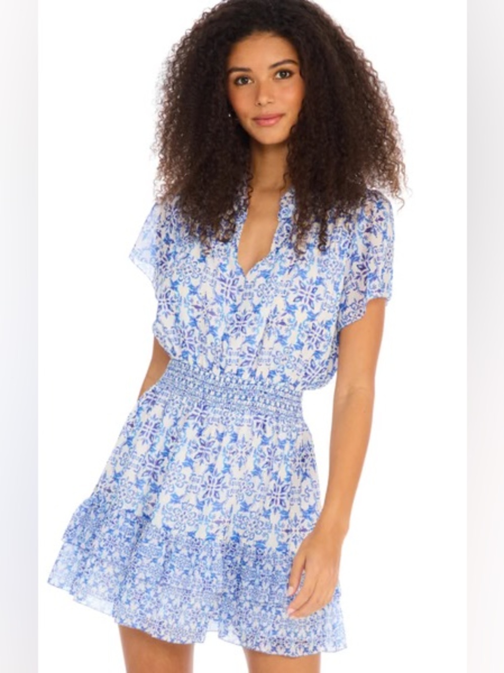 NWT Vineyard Vines Patchwork Smock Waist Dress size M